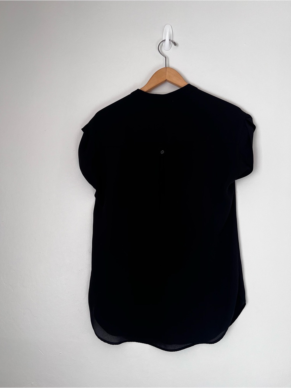 Pleione Black Short-Sleeve Button Front Blouse - Picture 4 of 4